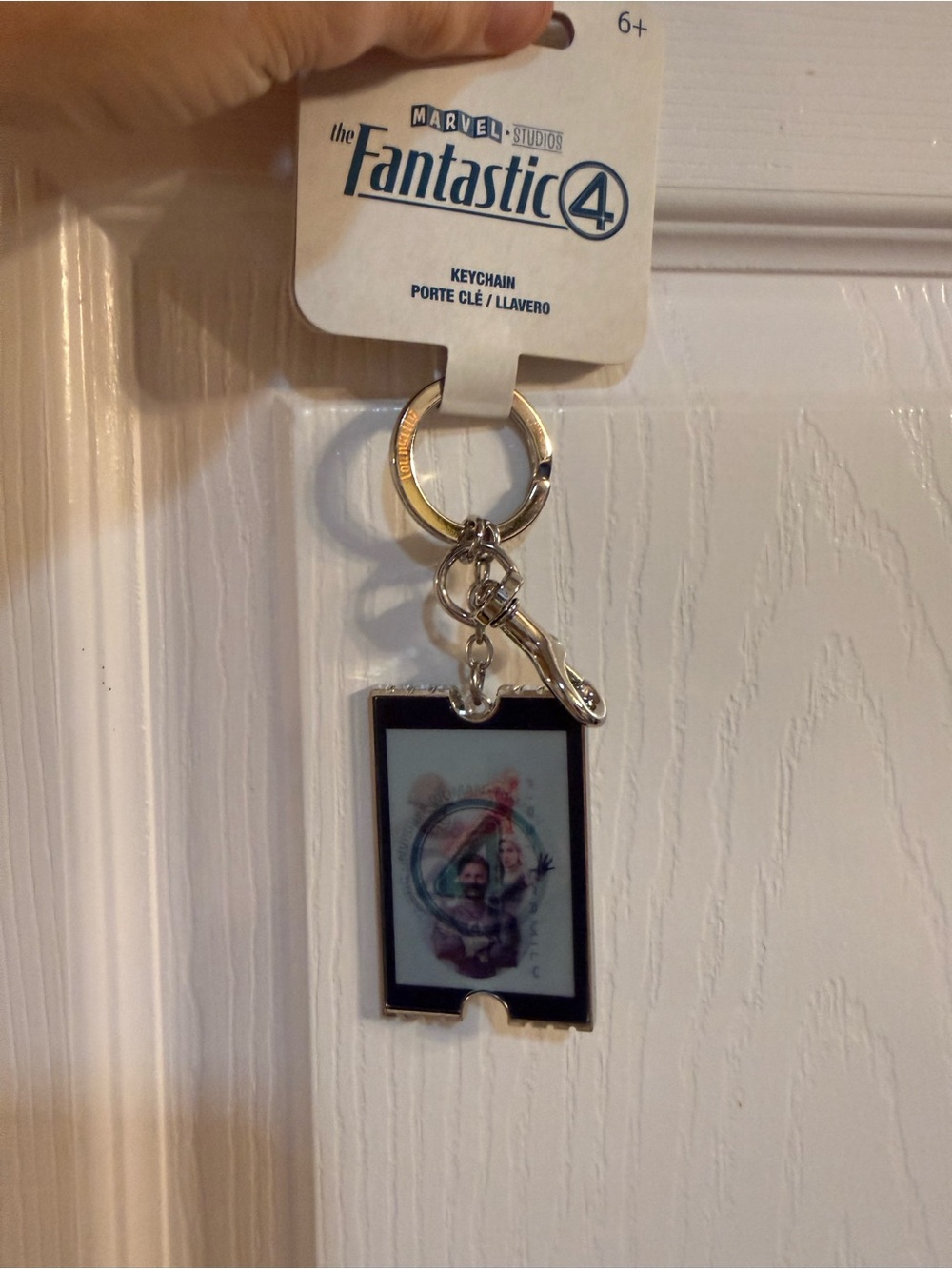 Marvel Fantastic Four Keychain with Blue and Silver Accents
